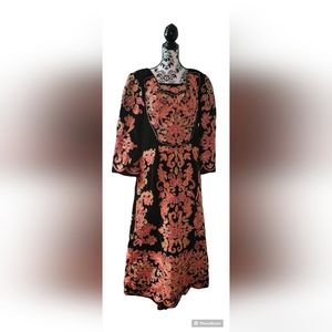 BEAUTIFUL VINTAGE VELVET EMBROIDERY LARGE DRESS